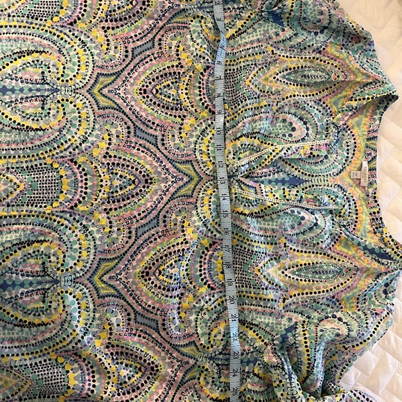 Talbots Womens Multi Color 100% Cotton Top Size 2X Pristine Condition - Picture 9 of 12